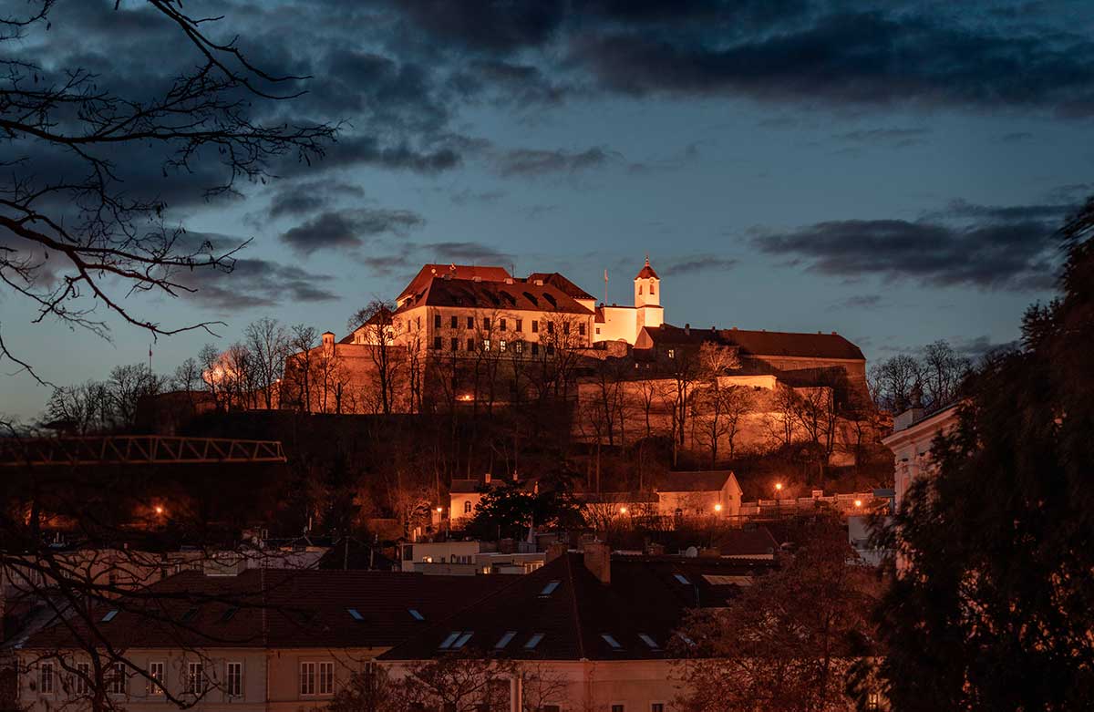 Špilberk Castle, a prominent hilltop fortress in Brno, Czech Republic, offers panoramic city views, displays historical exhibits, and reflects centuries of Moravian history, serving as a landmark and cultural icon.