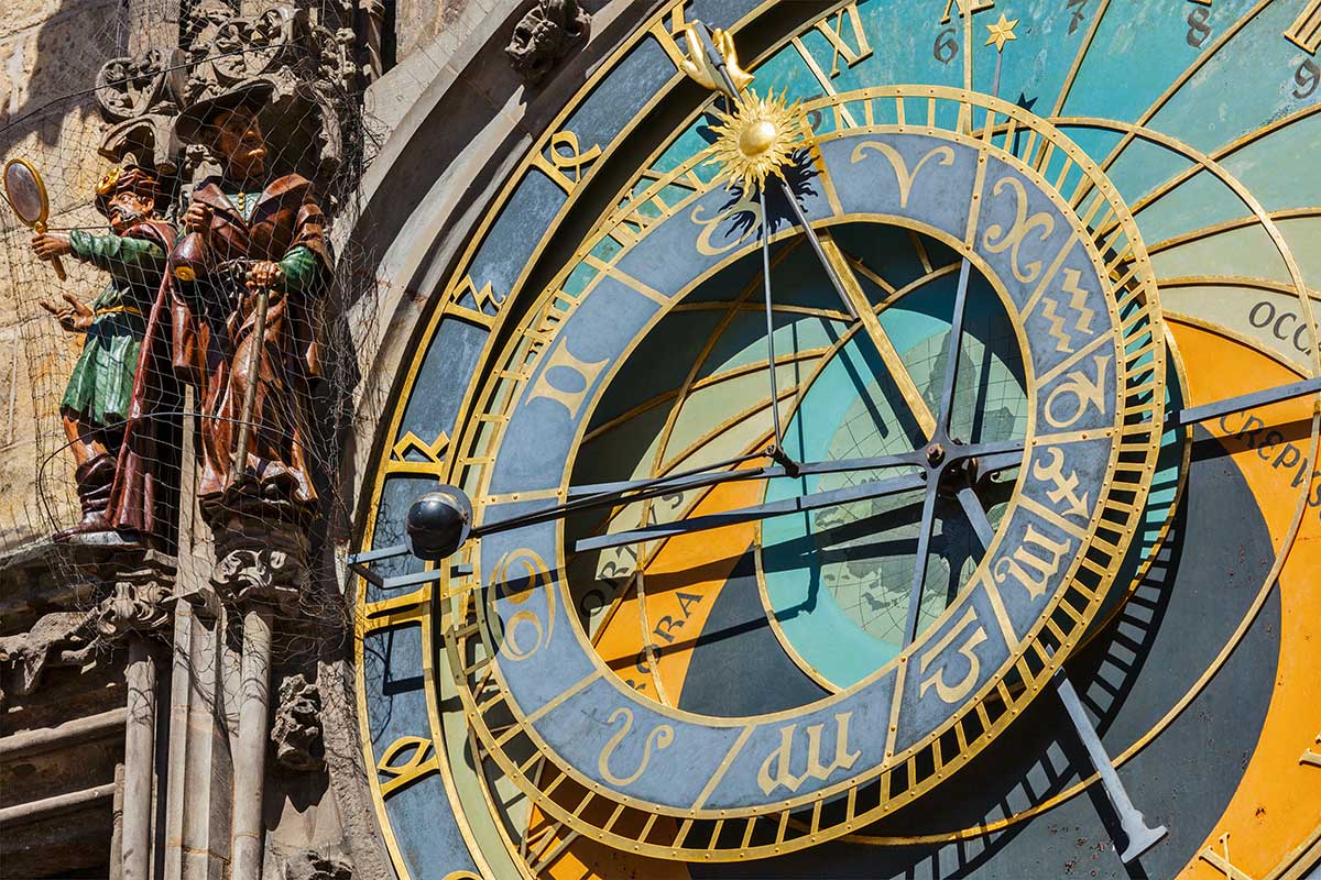 The Prague Astronomical Clock, a medieval marvel on Old Town Square, features intricate astronomical dials, animated figures, and a captivating hourly show, making it a must-see landmark for tourists and history enthusiasts.