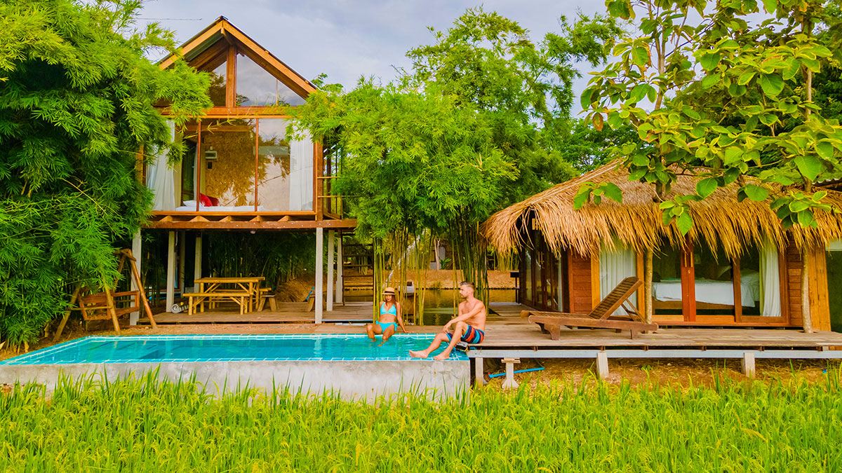 An eco-lodge in Thailand, perfect for budget-conscious sustainable travelers.