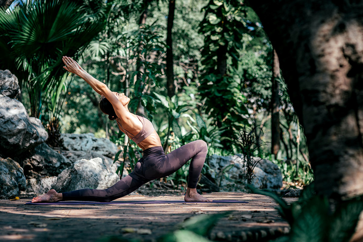 Yoga session in the jungle near Ubud