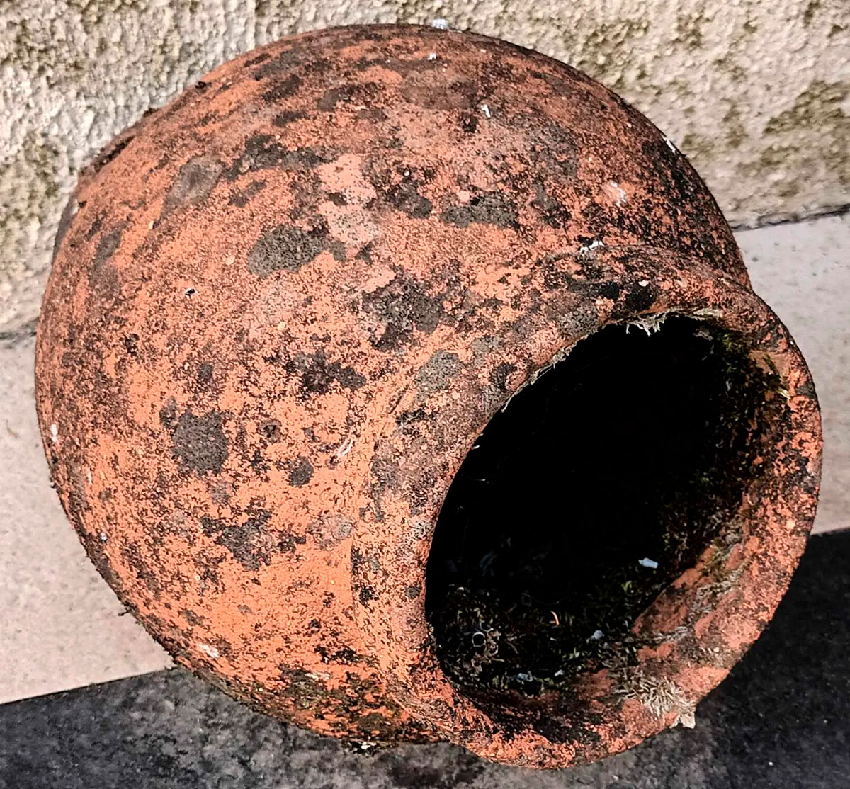 Traditional clay pot used for octopus fishing in Setúbal.