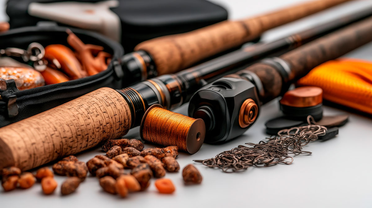 Biodegradable fishing lines and lead-free sinkers promoting sustainable angling.