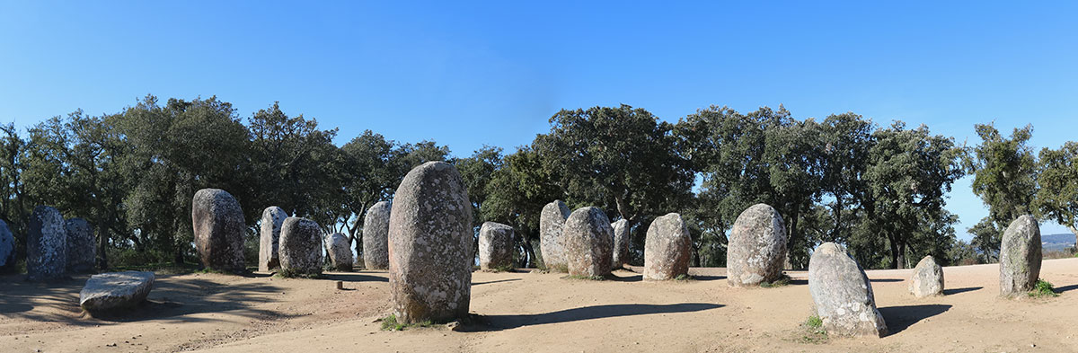 Ancient megalithic stone formations in Alentejo