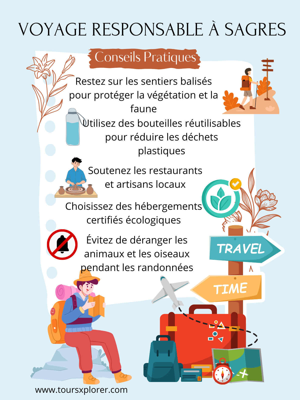 Liste de conseils de voyage responsables pour Sagres, y compris des suggestions écologiques et communautaires