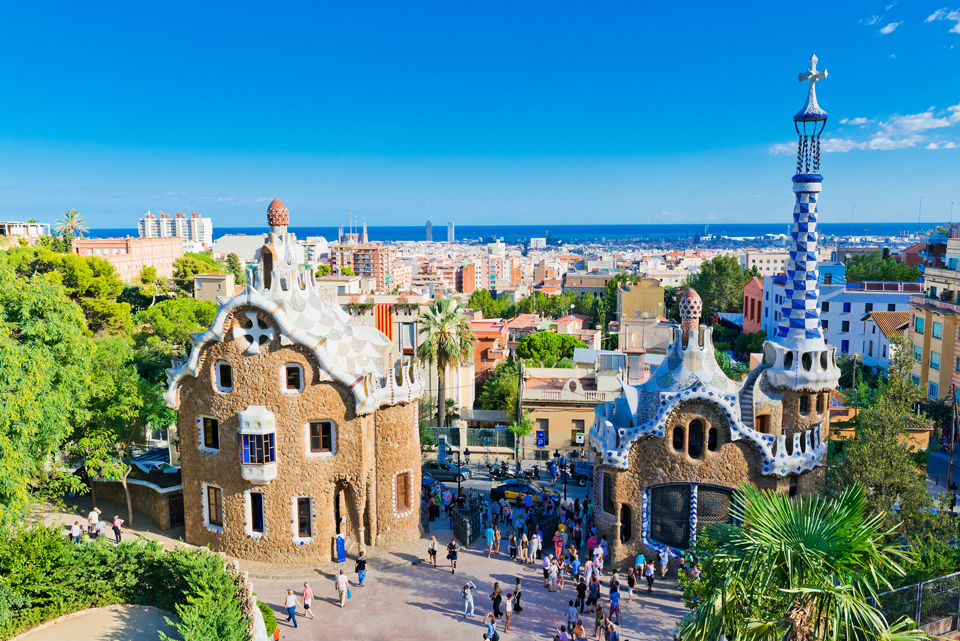 Park Guell in Barcelona, Spain