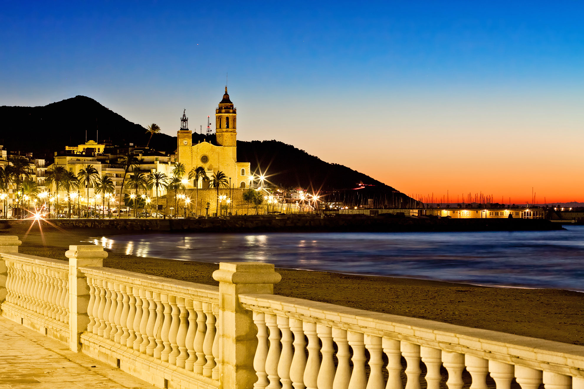 Church of Sant Bertomeu and Santa Tecla in Sitges. Spain 