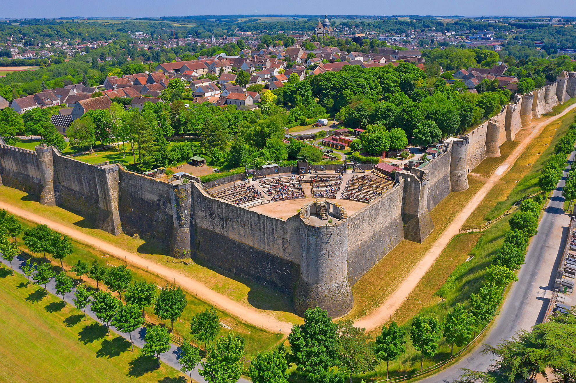 City walls in Provins, France, UNESCO World Heritage Site