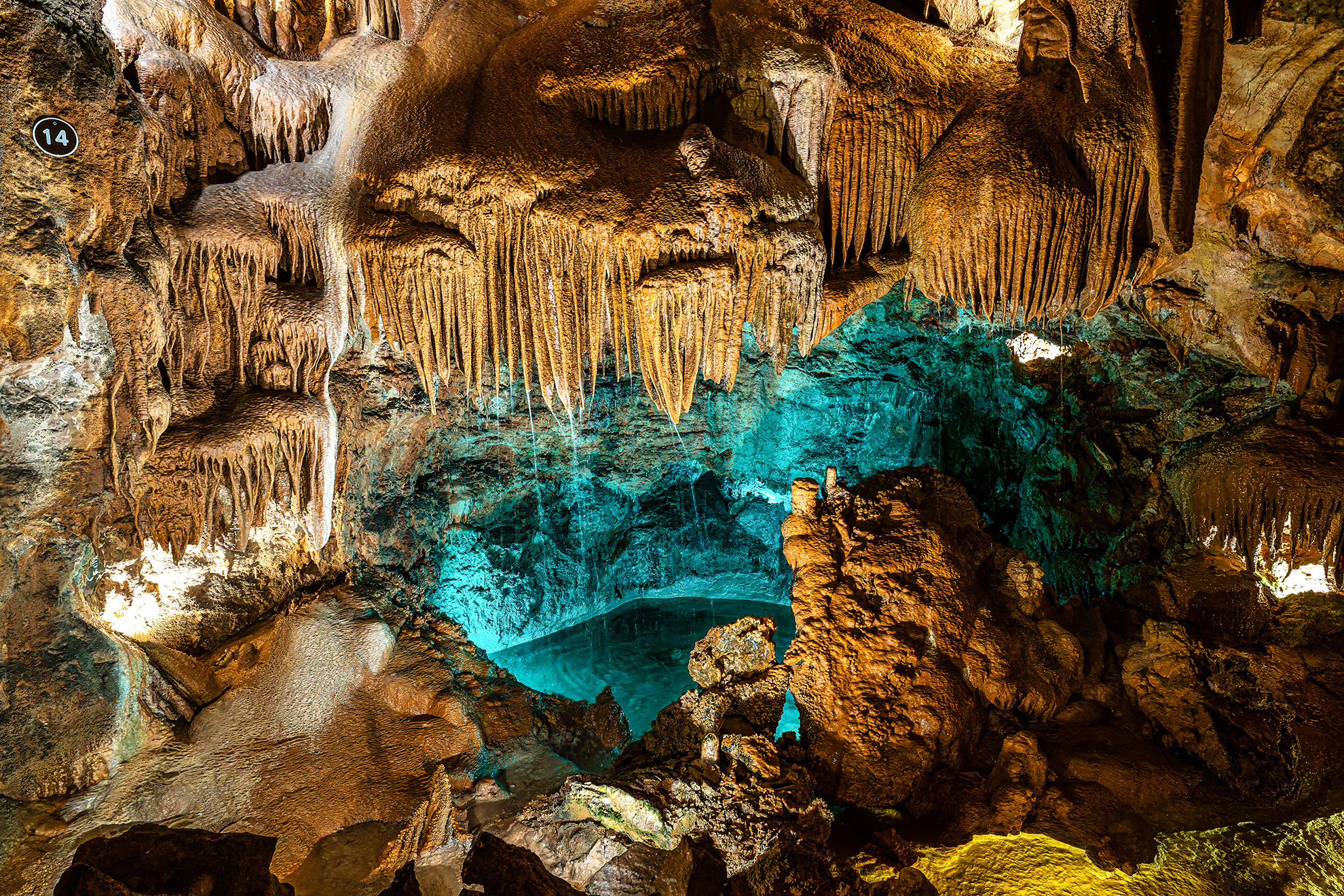 Mira de Aire Caves, Grutas de Mira de Aire at Leiria, Portugal. A set of limestone caves in Porto de Mos