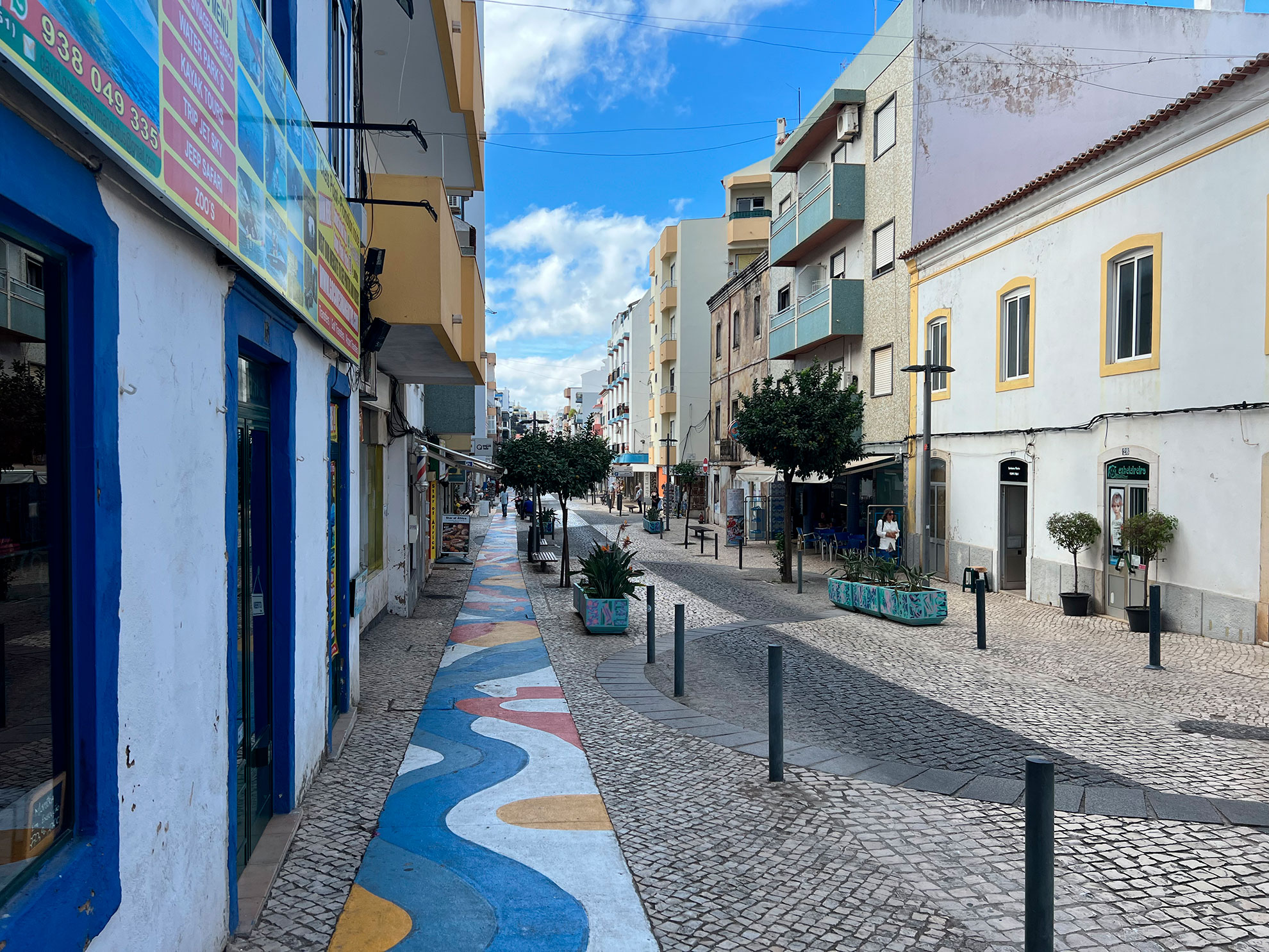Arade riverfront promenade at golden hour in Portimão