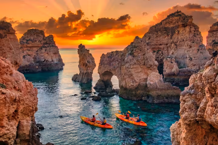 Ponta da Piedade Kayak Tour Along the Lagos Coast